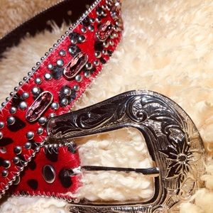 Hand Crafted/ Jeweled/ Ladies Western Belt